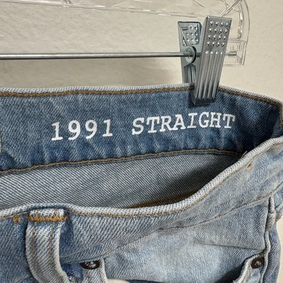 Madewell Men's 1991 Straight Jeans in Light Wash Blue Size 30x34 Casual,Preppy - Picture 8 of 13